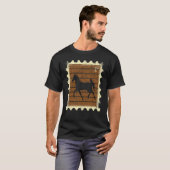 Briefmarke mit einem Pferd T-Shirt (Vorne ganz)