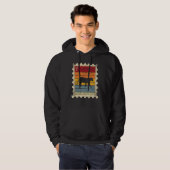 Briefmarke mit einem Sonnenuntergangs-Löwen oder L Hoodie (Vorne ganz)