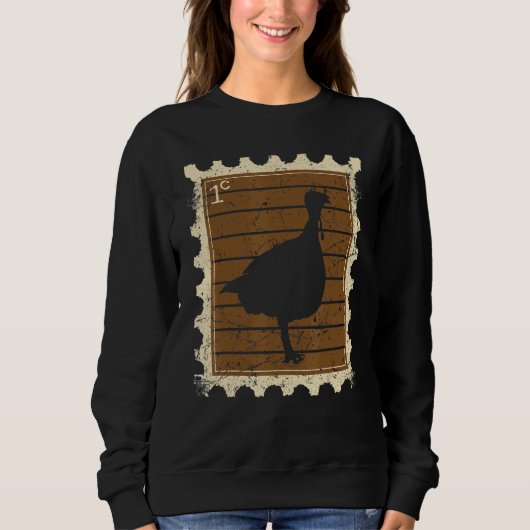Briefmarke mit einem Truthahn Sweatshirt (Vorderseite)