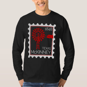 Briefmarke mit einer alten Windkraftanlage in Mcki T-Shirt