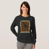 Briefmarke mit einer Giraffe T-Shirt (Vorne ganz)