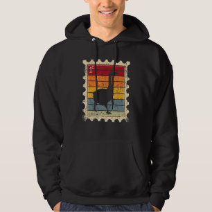 Briefmarke mit einer Sonnenuntergangs-Gans Hoodie