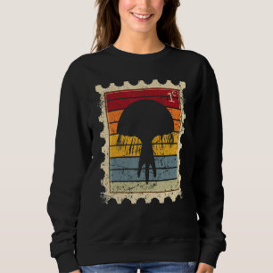 Briefmarke mit einer Sonnenuntergangsqualle Sweatshirt