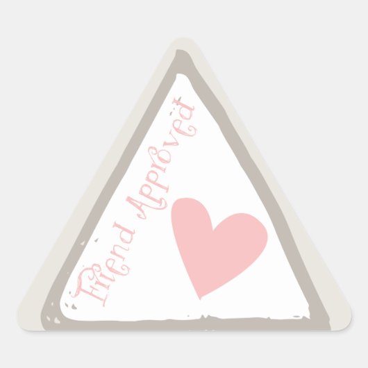 Briefmarke mit "Friend Approved Pass" Dreieckiger Aufkleber (Vorderseite)