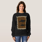 Briefmarke mit Haien Sweatshirt (Vorne ganz)