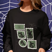 Briefmarke mit Halloween-Symbolen Sweatshirt