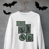 Briefmarke mit Halloween-Symbolen Sweatshirt