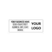 Briefmarke mit Ihrer Logo-Adresse Permastempel (Design)