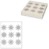 Briefmarke mit mehreren Schneeflocken Gummistempel (Stempel)
