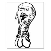 Briefmarke mit Oberkautschuk Gummistempel (Prägung)