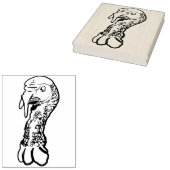 Briefmarke mit Oberkautschuk Gummistempel (Stempel)