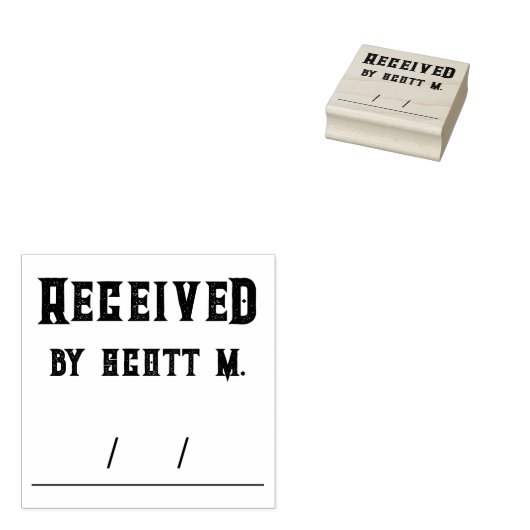 Briefmarke mit Personalisiertem Namen aus Kautschu Gummistempel (Stempel)