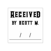 Briefmarke mit Personalisiertem Namen aus Kautschu Gummistempel (Prägung)