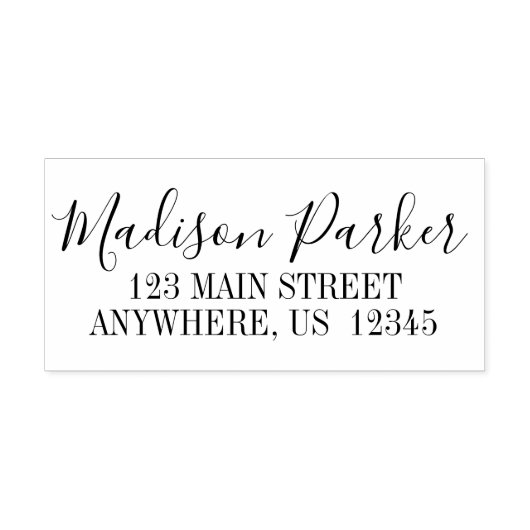 Briefmarke mit Personalisiertem Skriptnamen Permastempel (Design)