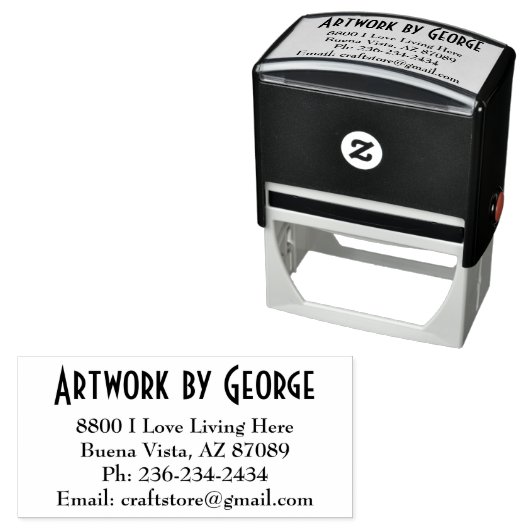 Briefmarke mit personalisierter Adresse Permastempel (Beispiel)