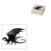 Briefmarke mittelalterlicher Drachenkunst Gummistempel (Stempel)