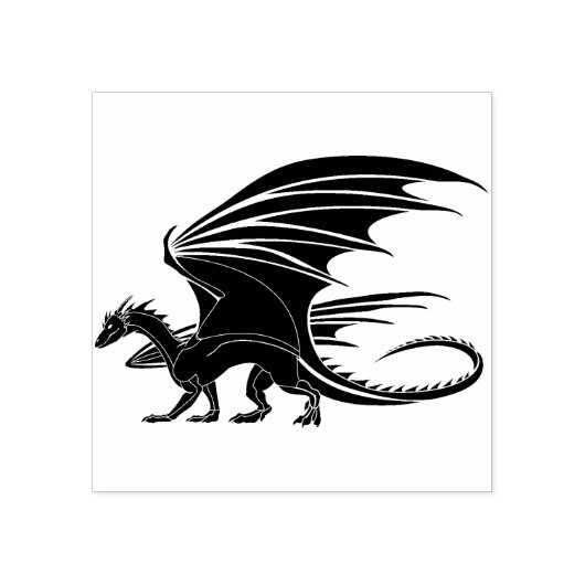 Briefmarke mittelalterlicher Drachenkunst Gummistempel (Prägung)