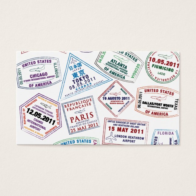 Briefmarke-Muster für Passport (Vorderseite)