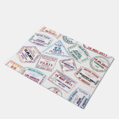 Briefmarke-Muster für Passport Fußmatte (Schrägansicht)