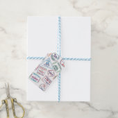 Briefmarke-Muster für Passport Geschenkanhänger (Mit Garn)