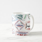 Briefmarke-Muster für Passport Kaffeetasse (VorderseiteRechts)