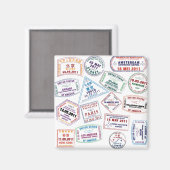 Briefmarke-Muster für Passport Magnet (Vorderseite/Rückseite)