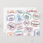 Briefmarke-Muster für Passport Postkarte (Vorne/Hinten)