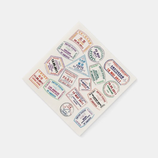 Briefmarke-Muster für Passport Serviette (Ecke)