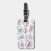 Briefmarke-Muster Gepäckanhänger (Vorderseite vertikal)