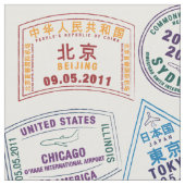 Briefmarke-Muster Stoff (Nahaufnahme)