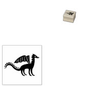 Briefmarke niedlicher Drache | Stehende Pose Gummistempel (Stempel)