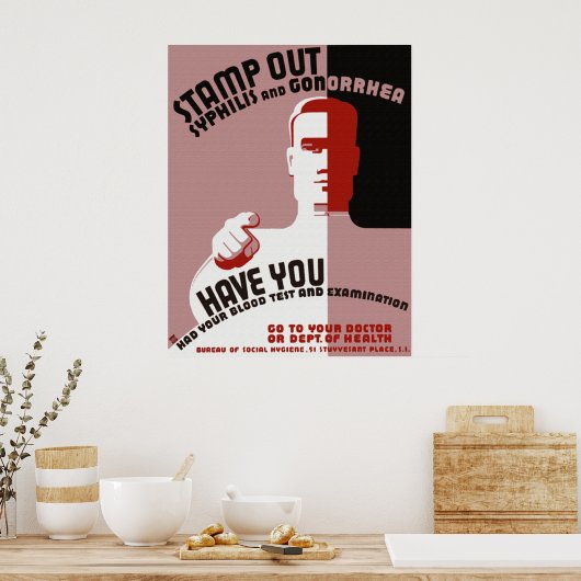 Briefmarke-Out-Poster Poster (Küche)