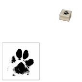 Briefmarke Pawprint, schwarzer Hundehaken mit Aufd Gummistempel (Stempel)