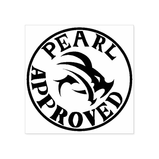 Briefmarke "Pearl Approved" Gummistempel (Prägung)