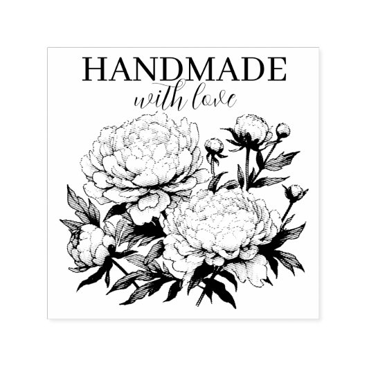 Briefmarke-Peonys aus selbstfarbenem Kautschuk Permastempel (Design)