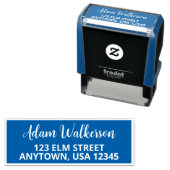 Briefmarke personalisierter Skriptnamen mit einer  Permastempel (Beispiel)