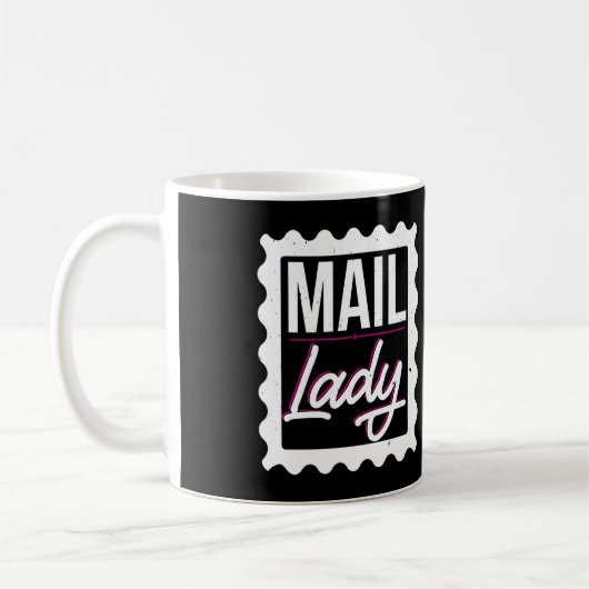 Briefmarke Postarbeiterin Lady Kaffeetasse (Links)