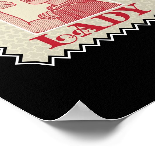 Briefmarke Postarbeiterin Lady Poster (Ecke)