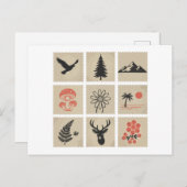 Briefmarke Postkarte (Vorne/Hinten)