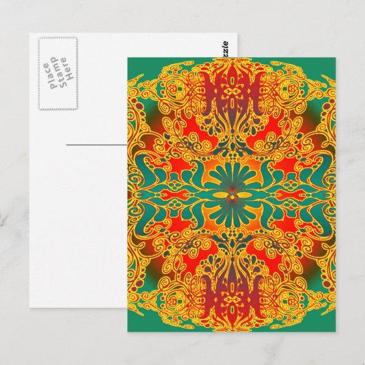 Briefmarke Postkarte (Vorne/Hinten)