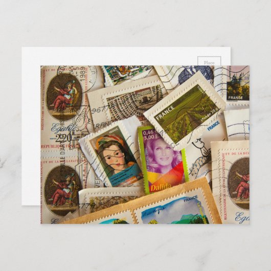 Briefmarke Postkarte (Vorne/Hinten)