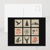 Briefmarke Postkarte (Vorne/Hinten)