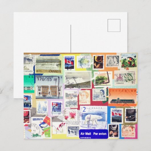 Briefmarke Postkarte (Vorne/Hinten)