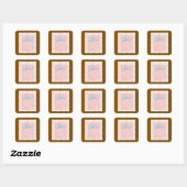 Briefmarke - quadratischer aufkleber (Blatt)