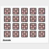 Briefmarke Quadratischer Aufkleber (Blatt)