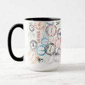 Briefmarke Reisedesign Tasse (Links)