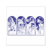 BRIEFMARKE RUBBER: MUCHA : DIE SAISONEN PERMASTEMPEL (Design)