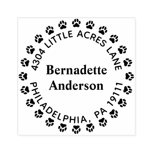 Briefmarke Rücksendeadresse einfügen Gummistempel (Prägung)