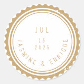 Briefmarke Runder Aufkleber (Vorderseite)