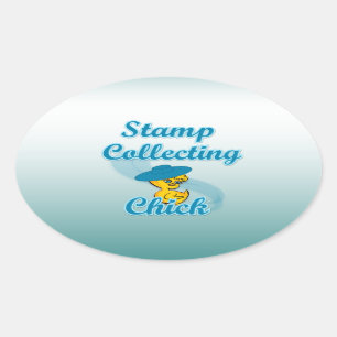 Briefmarke sammeln Kick #3 Ovaler Aufkleber